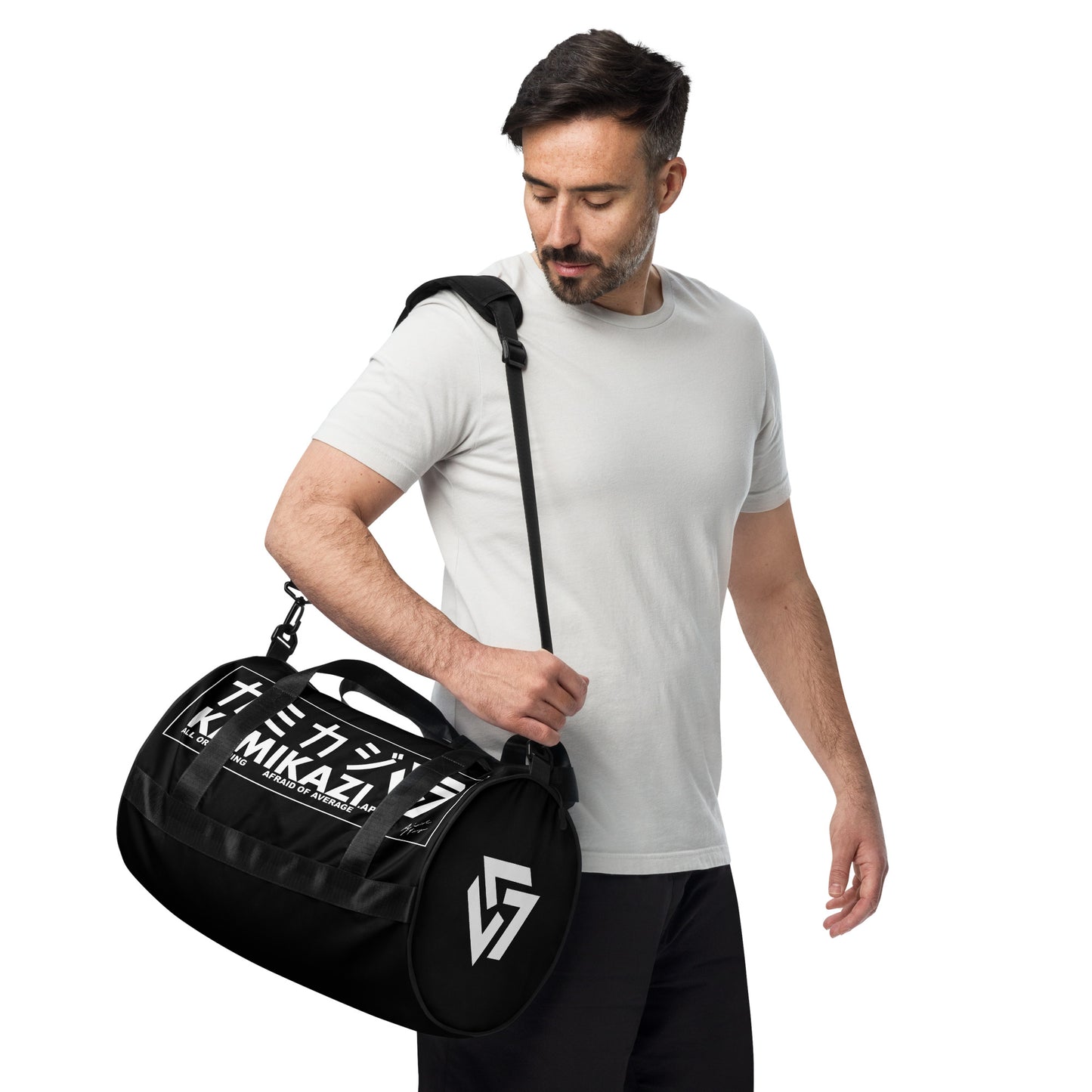 Afraid of Average gym bag